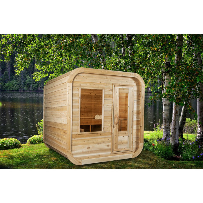 Dundalk Canadian Timber 2-3 Person Luna Barrel Sauna - CTC22LU - Dundalk LeisureCraft Saunas - Dundalk LeisureCraft - Ambient Home