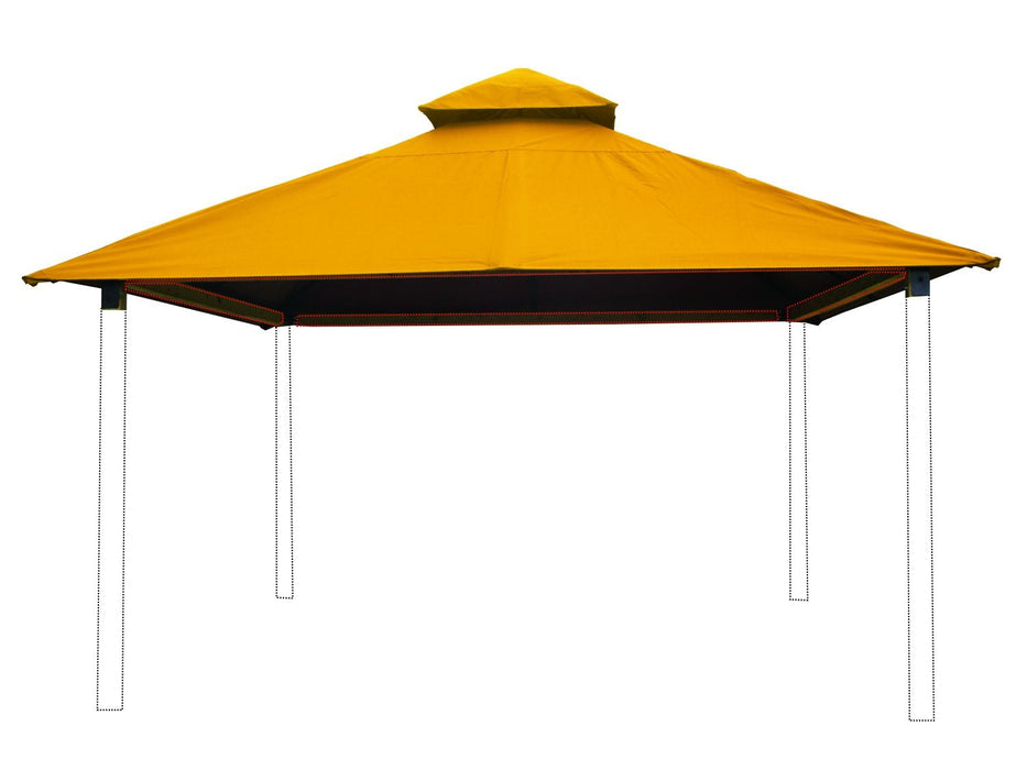 Riverstone Industries 12 ft. sq. ACACIA Gazebo Roof Framing and Mounting Kit With OutDURA Canopy - Riverstone - Ambient Home