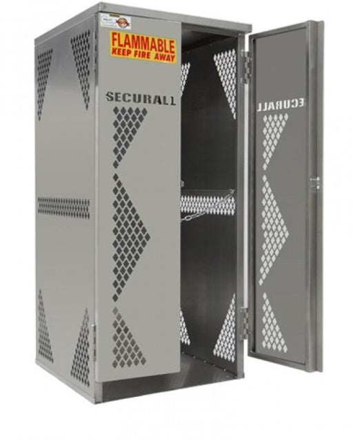 Securall  OG10S - LP/Oxygen Storage Cabinet - 5-10 Cyl. Vertical Standard Door - Securall - Ambient Home