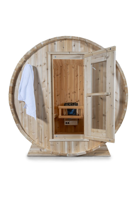 Dundalk Canadian Timber 2-4 Person Harmony Barrel Sauna - CTC22W - Dundalk LeisureCraft Saunas - Dundalk LeisureCraft - Ambient Home
