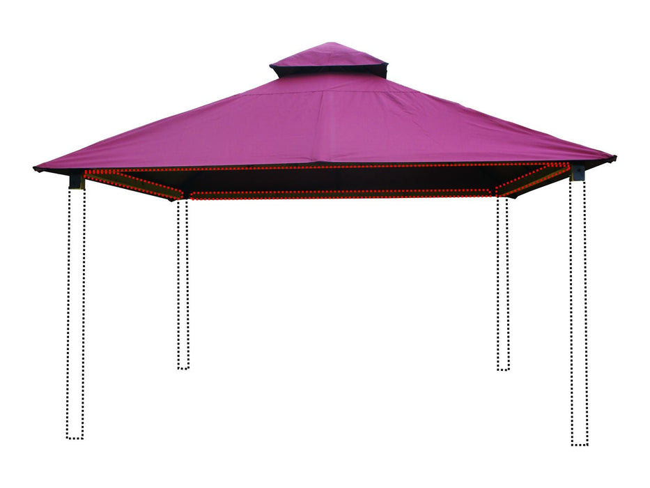 Riverstone Industries 14 ft. sq. ACACIA Gazebo Roof Framing and Mounting Kit With SunDURA Canopy - Riverstone - Ambient Home