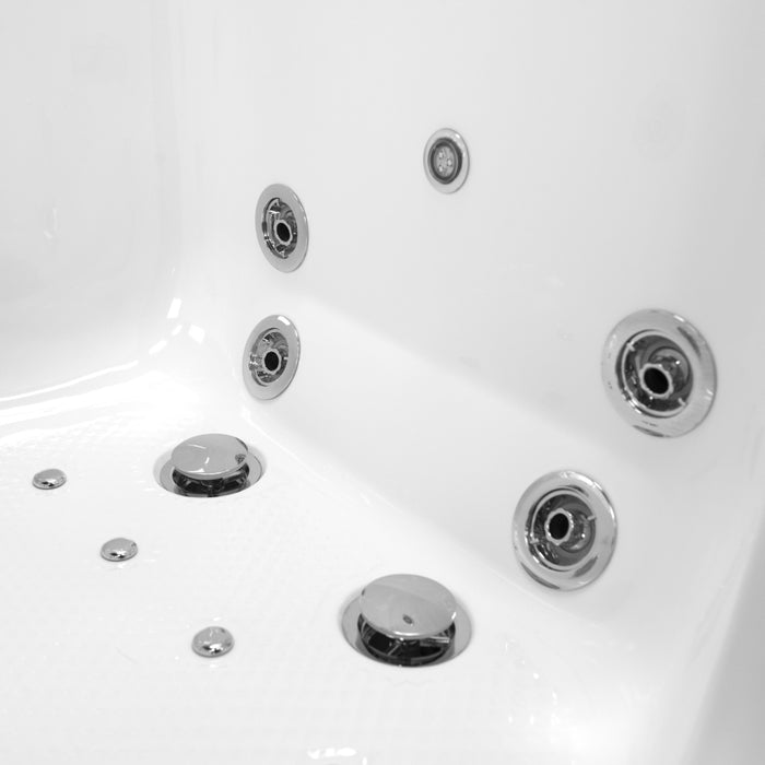 Ella's Bubble TransferXXXL – Outward Swing Door Wheelchair Accessible Acrylic Walk-In Bathtub with 2″ Dual Drain (36″W x 55″L) - Ella's Bubbles - Ambient Home