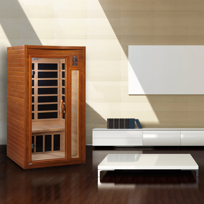 Golden Designs Dynamic "Barcelona Elite" 1-2-person Ultra Low  EMF Far Infrared Sauna - Golden Designs - Ambient Home