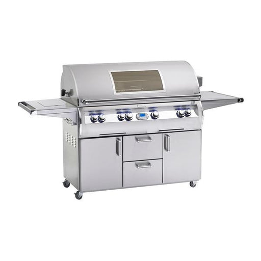 Fire Magic Grills E1060S-8L1N-62-W/1060S-8L1P-62-W Echelon Diamond 117 Inch Free-Standing Grill with Single Side Burner, Rotisserie, Digital Thermometer and View Window, Natural/Propane Gas, Infrared burner "L" Burner - Fire Magic - Ambient Home