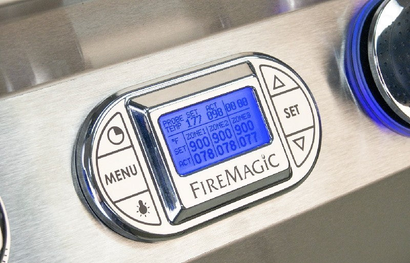 Fire Magic Grills E660I-8EAN / E660I-8EAPEchelon Diamond 31 1/4 Built-In Grill with Analog Thermometer, Natural/Propane Gas, Cast Stainless Steel "E" - Fire Magic - Ambient Home