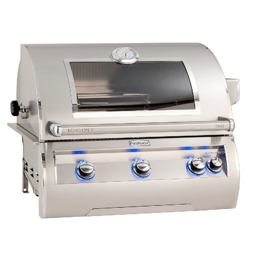 Fire Magic Grills E660I-8LAN-W/E660I-8LAP-W Echelon 31 1/4 Built-In Grill with Analog Thermometer and View Window, Natural/Propane Gas, Infrared burner "L" Burner - Fire Magic - Ambient Home