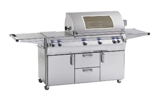 Fire Magic Grills E790S-8EAN-71-W/E790S-8EAP-71-W  Echelon Diamond 36 Inch Free-Standing Grill with Analog Thermometer and View Window, Natural/Propane Gas, Cast Stainless Steel "E" - Fire Magic - Ambient Home
