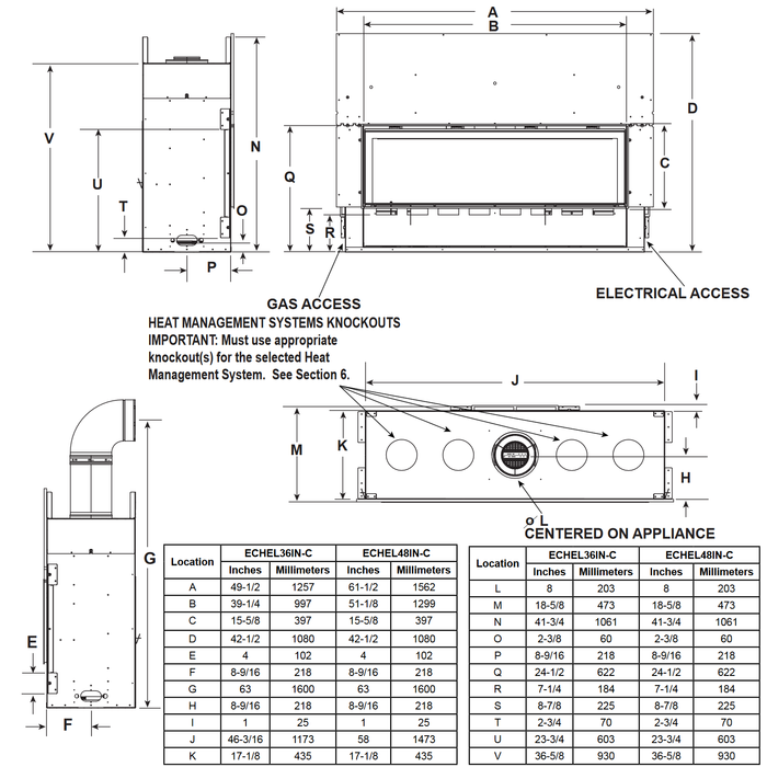 Majestic Echelon II 36 Inch Linear Direct Vent Gas Fireplace - ECHEL36IN-C - Majestic - Ambient Home