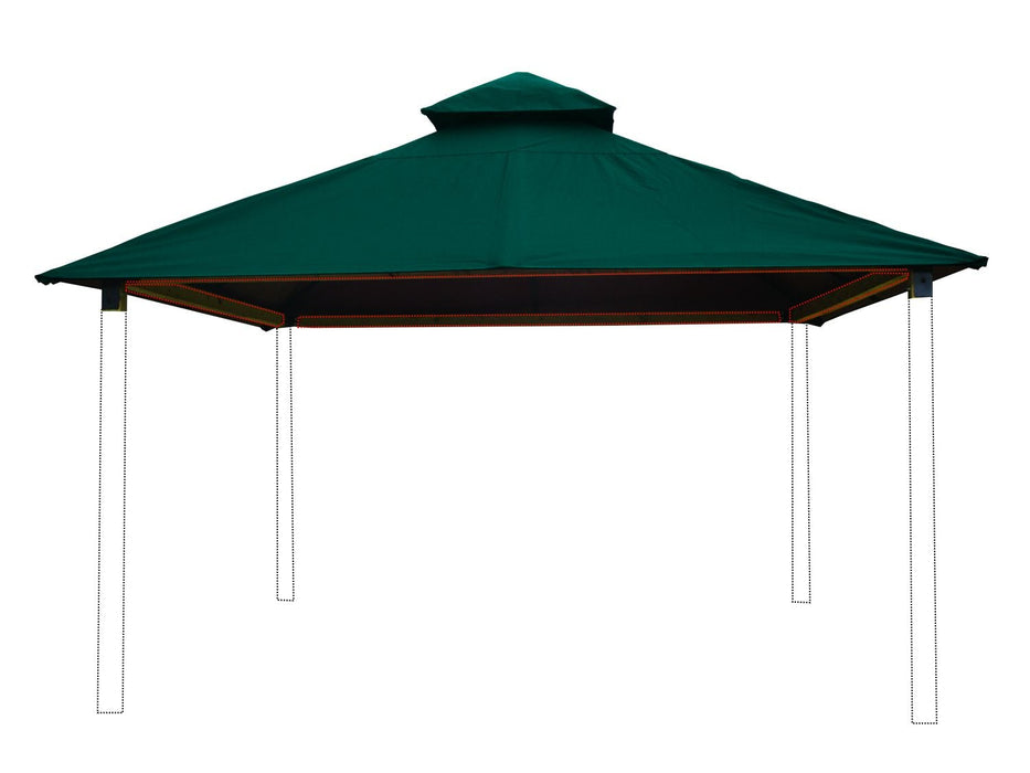 Riverstone Industries 14 ft. sq. ACACIA Gazebo Roof Framing and Mounting Kit With OutDURA Canopy - Riverstone - Ambient Home