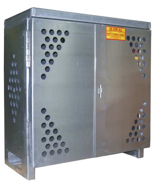 Securall  LP4S - Vertical - LP/Oxygen Storage Cabinet - 4 Cyl. Vertical Standard Door - Securall - Ambient Home