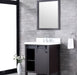 Marsyas 30" Brown Single Bathroom Vanity (Options: White Quartz Top, White Square Sink and 28" Mirror w/ Faucet) - Lexora - Ambient Home