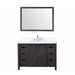 Lexora Marsyas 48" - Brown Single Bathroom Vanity (Options: White Quartz Top, White Square Sink and 44" Mirror w/ Faucet) - Lexora - Ambient Home