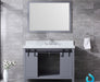 Lexora Marsyas 48" - Dark Grey Single Bathroom Vanity (Options: White Carrara Marble Top, White Square Sink and 44" Mirror w/ Faucet) - Lexora - Ambient Home