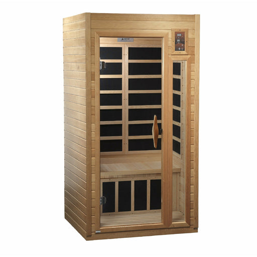 Golden Designs "Barcelona Select Elite" 1-2-person PureTech™ Near Zero Far Infrared Sauna Canadian Hemlock - Golden Designs - Ambient Home