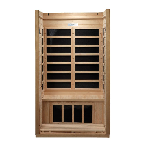 Golden Designs "Barcelona Select Elite" 1-2-person PureTech™ Near Zero Far Infrared Sauna Canadian Hemlock - Golden Designs - Ambient Home