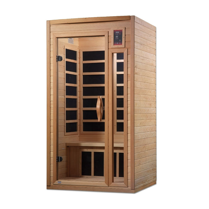 Golden Designs "Barcelona Select Elite" 1-2-person PureTech™ Near Zero Far Infrared Sauna Canadian Hemlock - Golden Designs - Ambient Home