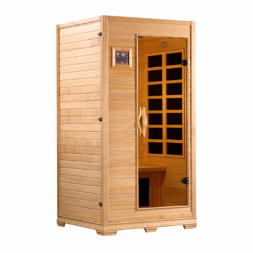 Golden Designs "Studio Elite" 1-2-person PureTech™ Near Zero Far Infrared Sauna Canadian Hemlock - Golden Designs - Ambient Home