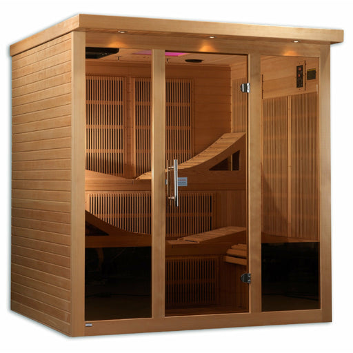 Golden Designs "Monaco Elite" 6-person PureTech™ Near Zero Far Infrared Sauna Canadian Hemlock - Golden Designs - Ambient Home