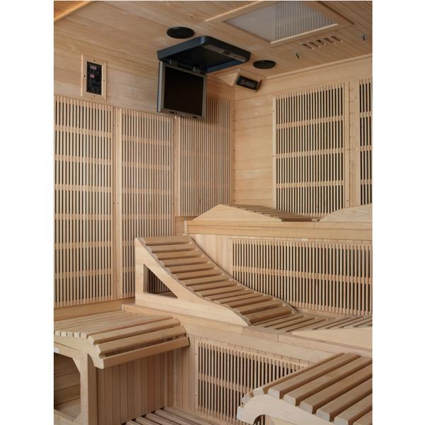 Golden Designs "Monaco Elite" 6-person PureTech™ Near Zero Far Infrared Sauna Canadian Hemlock - Golden Designs - Ambient Home