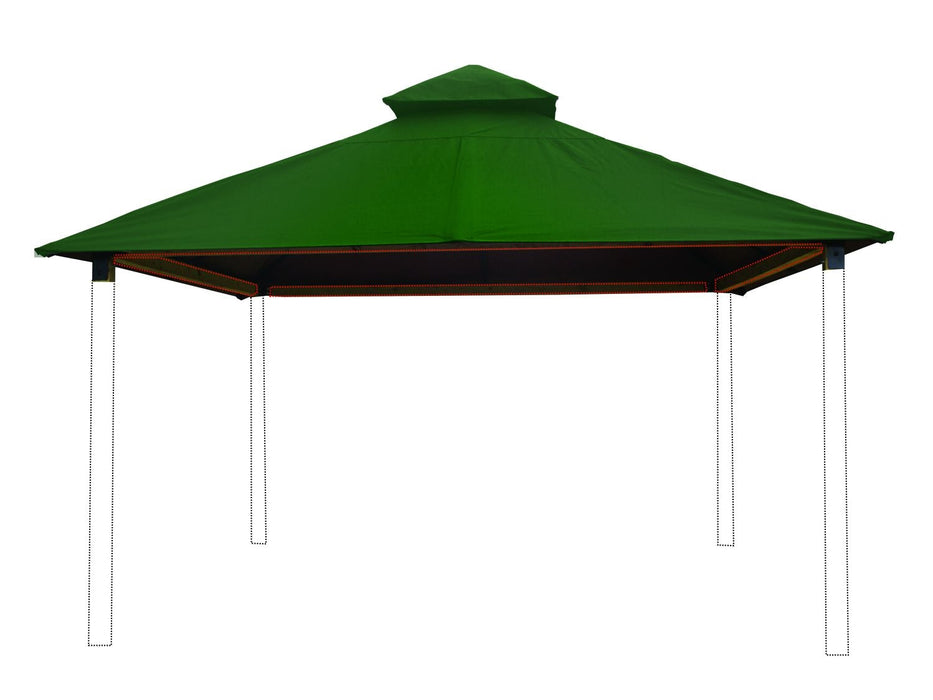Riverstone Industries 14 ft. sq. ACACIA Gazebo Roof Framing and Mounting Kit With SunDURA Canopy - Riverstone - Ambient Home