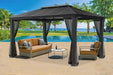 Paragon Outdoor Santa Monica GZ3XLK 11' x 16' Hard Top Gazebo with Mosquito Netting - Paragon Outdoor - Ambient Home