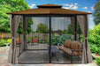 Paragon Outdoor Barcelona 10' x 12' Gazebo and Mosquito Netting and Privacy Curtains - Paragon Outdoor - Ambient Home