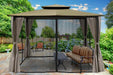 Paragon Outdoor Barcelona 10' x 12' Gazebo and Mosquito Netting and Privacy Curtains - Paragon Outdoor - Ambient Home