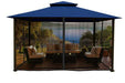 Paragon Outdoor Kingsbury 11' x 14' Gazebo with Top and Mosquito Netting - Paragon Outdoor - Ambient Home