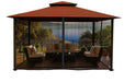 Paragon Outdoor 11' x 14' Gazebo with Sunbrella Top and Mosquito Netting - Paragon Outdoor - Ambient Home