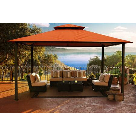 Paragon Outdoor Kingsbury 11' x 14' Gazebo with Sunbrella Top, Rust Free Aluminum Material and Powder Coated Frame - Paragon Outdoor - Ambient Home