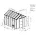 Palram - Canopia Oriana Greenhouse 8' x 12' HG5312 - Palram - Ambient Home
