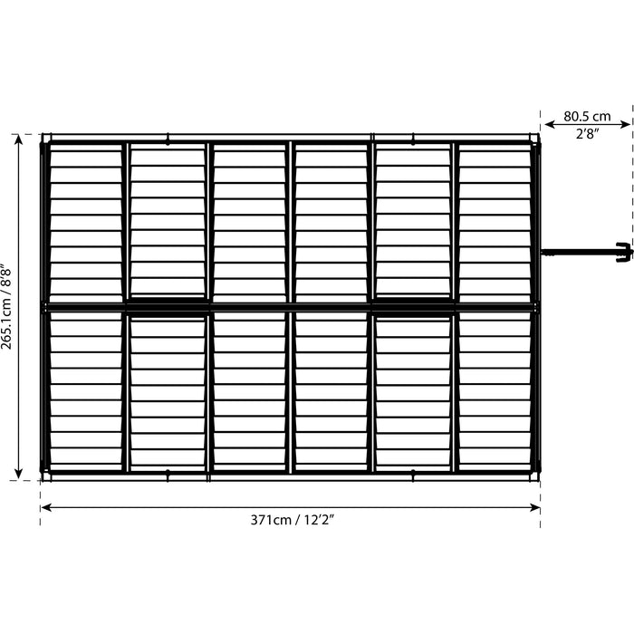 Palram - Canopia Oriana Greenhouse 8' x 12' HG5312 - Palram - Ambient Home