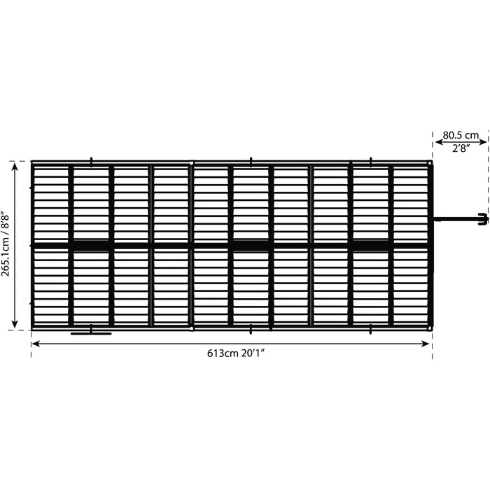 Palram - Canopia Oriana Greenhouse 8' x 20' HG5320 - Palram - Ambient Home
