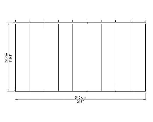 Palram - Canopia | SanRemo 10' x 18' Patio Enclosure - White with Screen Doors (6) HG9067 - Palram - Ambient Home