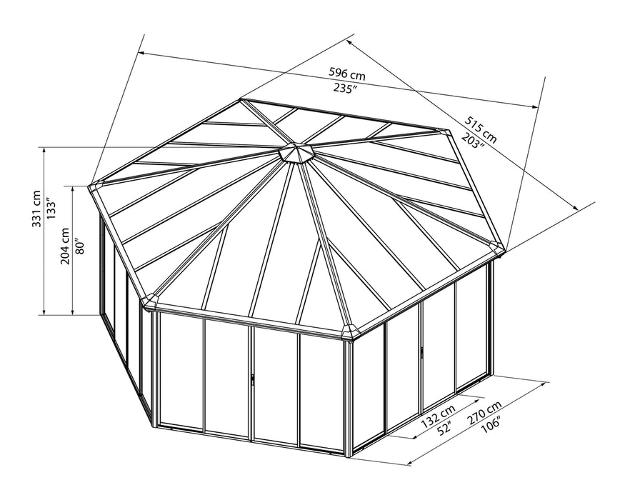 Palram - Canopia | Garda Garden Gazebo HG9185 - Palram - Ambient Home