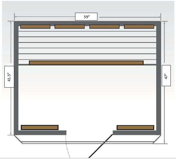 SunRay 3 Person Outdoor Grandby Infrared Sauna (HL300D) (83"H x 72"W x 47"D) - Sunray Saunas - Ambient Home