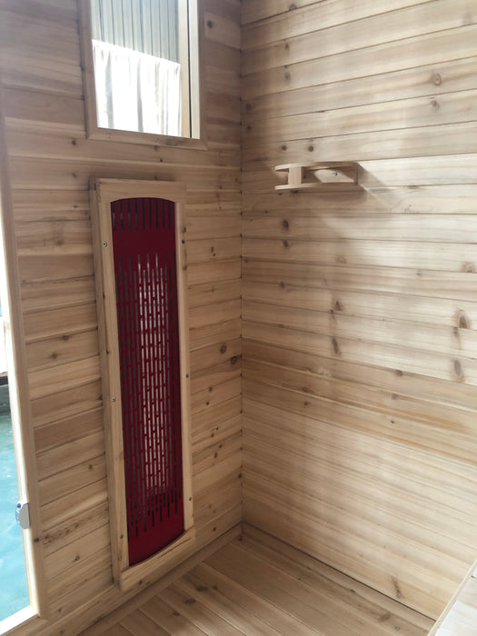 SunRay 4 Person Outdoor Cayenne Infrared Sauna (HL400D) (83"H x 72"W x 52"D) - Sunray Saunas - Ambient Home