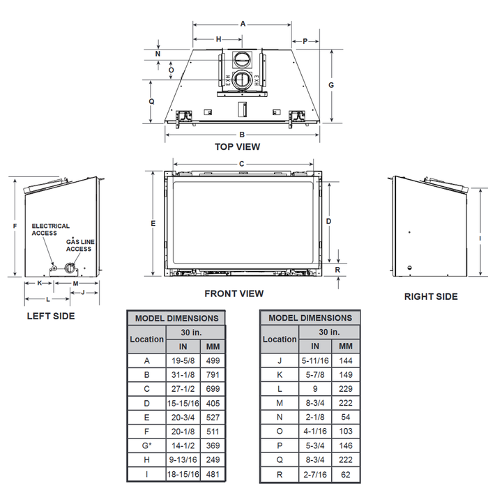 Majestic Jasper 30 Direct Vent Gas Insert - JASPER30IN - Majestic - Ambient Home