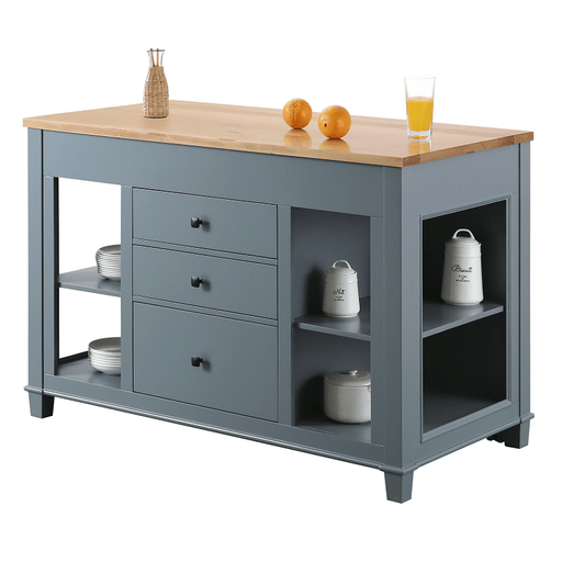 Design Element Medley 54 Inch Gray Kitchen Island with Slide Out Table - Design Element - Ambient Home