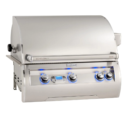 Fire Magic Echelon Diamond E660I 30-Inch Built-In Natural/Propane Gas Grill W/ One Infrared Burner, Rotisserie, & Digital Thermometer - E660I-8L1N/E660I-8L1P - Fire Magic - Ambient Home