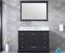 Lexora Dukes 48" - Espresso Single Bathroom Vanity (Options: White Carrara Marble / Quartz Top, White Square Sink and 46" Mirror w/ Faucet) - Lexora - Ambient Home
