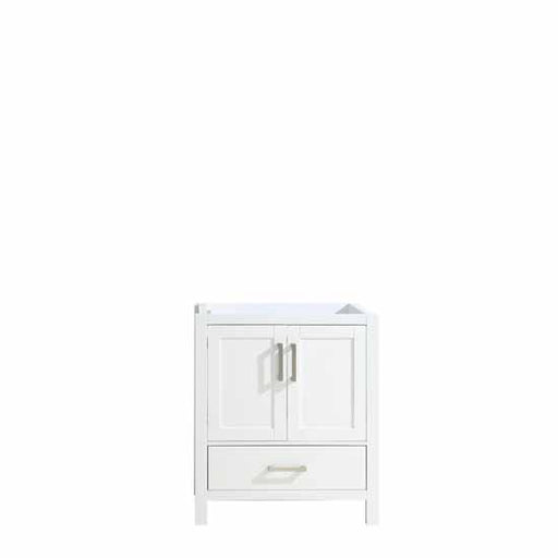 Lexora Jacques 30" - White Single Bathroom Vanity (Options: White Carrara Marble Top, White Square Sink and 28" Mirror w/ Faucet) - Lexora - Ambient Home