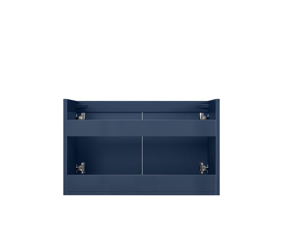 Lexora Geneva 30" - Navy Blue Single Bathroom Vanity (Options: White Carrara Marble Top, White Square Sink and 30" LED Mirror w/ Faucet) - Lexora - Ambient Home