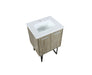 Lexora Lancy 24" Rustic Acacia Bathroom Vanity, White Quartz Top, and White Square Sink - Lexora - Ambient Home