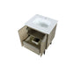 Lexora Lancy 24" Rustic Acacia Bathroom Vanity, White Quartz Top, and White Square Sink - Lexora - Ambient Home