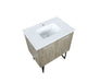 Lexora Lancy 30" Rustic Acacia Bathroom Vanity, White Quartz Top, and White Square Sink - Lexora - Ambient Home