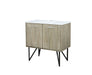 Lexora Lancy 36" Rustic Acacia Bathroom Vanity, White Quartz Top, and White Square Sink - Lexora - Ambient Home