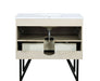 Lexora Lancy 36" Rustic Acacia Bathroom Vanity, White Quartz Top, and White Square Sink - Lexora - Ambient Home