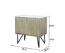 Lexora Lancy 36" Rustic Acacia Bathroom Vanity, White Quartz Top, and White Square Sink - Lexora - Ambient Home