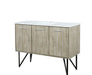 Lexora Lancy 48" Rustic Acacia Bathroom Vanity, White Quartz Top, and White Square Sink - Lexora - Ambient Home